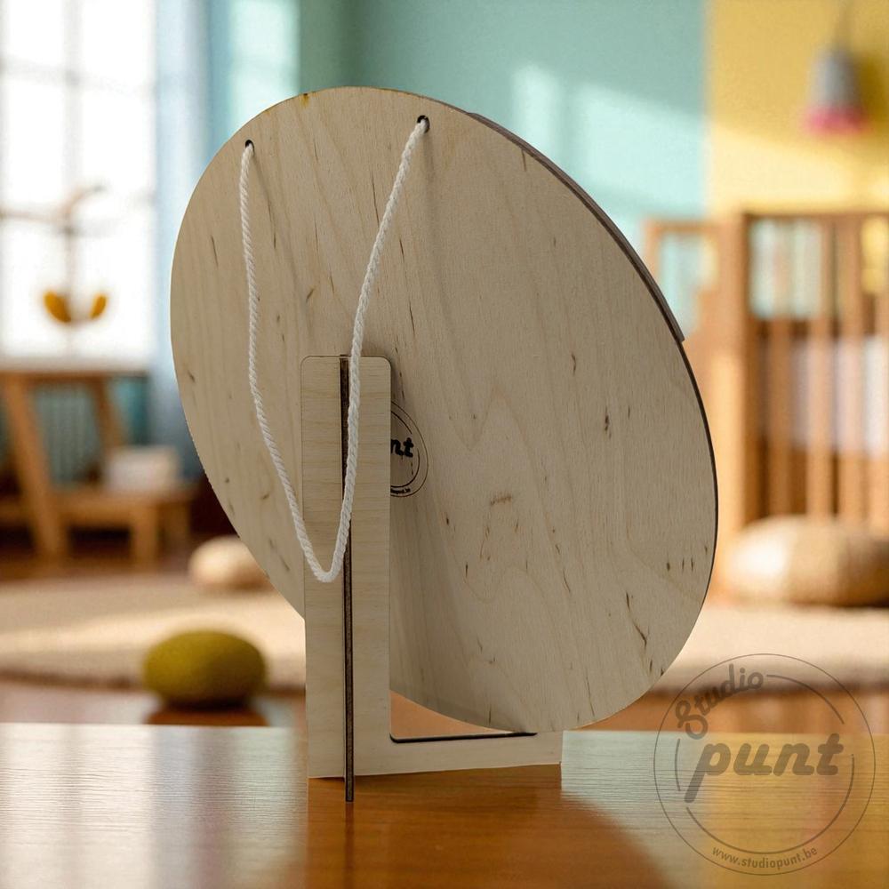 Naambord baby vliegtuig personaliseerbaar met wolken
