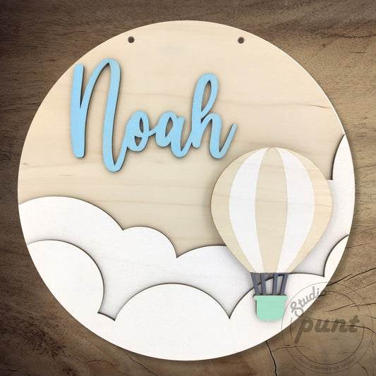 Naambord Baby Luchtballon