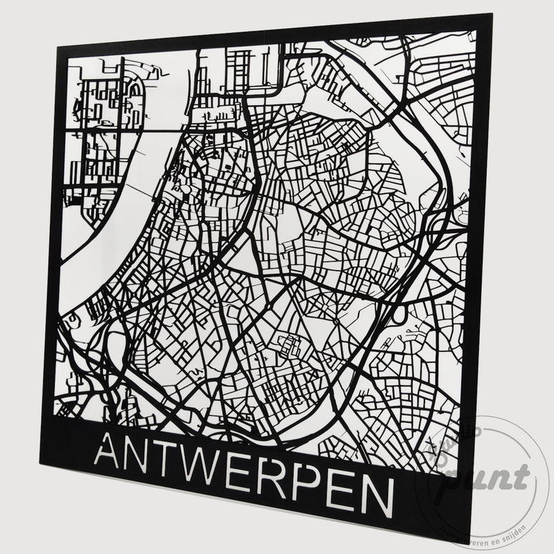 Houten stadskaart lasergesneden - persoonlijk vaderdagcadeau met verhaal - Studio Punt