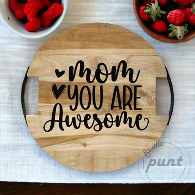 Gepersonaliseerde houten snijplank met lasergravure - vaderdagcadeau voor de keuken - Studio Punt