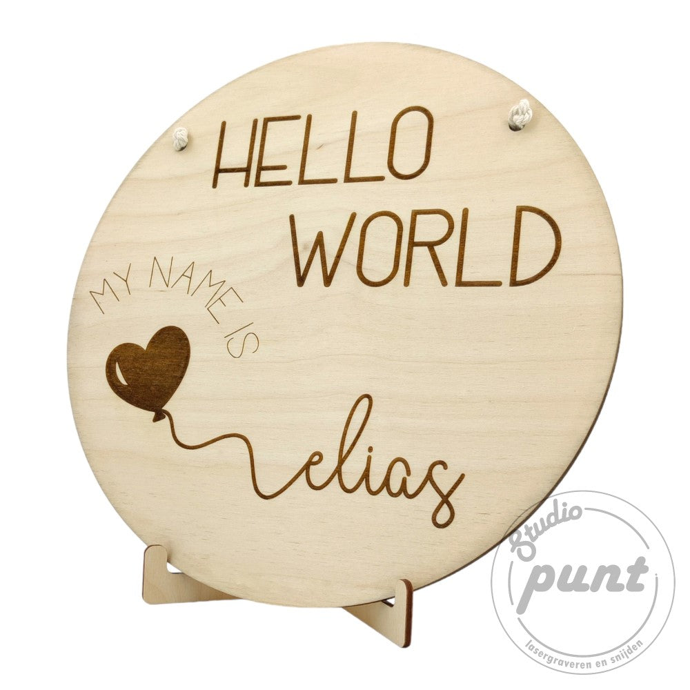 Hello World baby welkomsbord