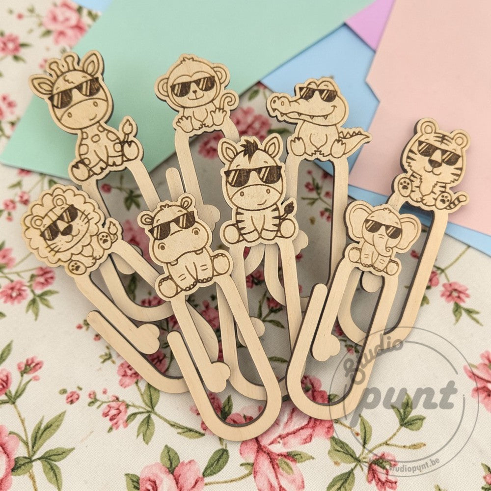 Houten Decoratieve Paperclip - Dieren