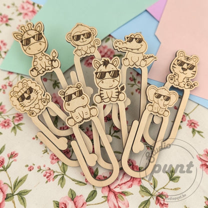 Houten Decoratieve Paperclip - Dieren
