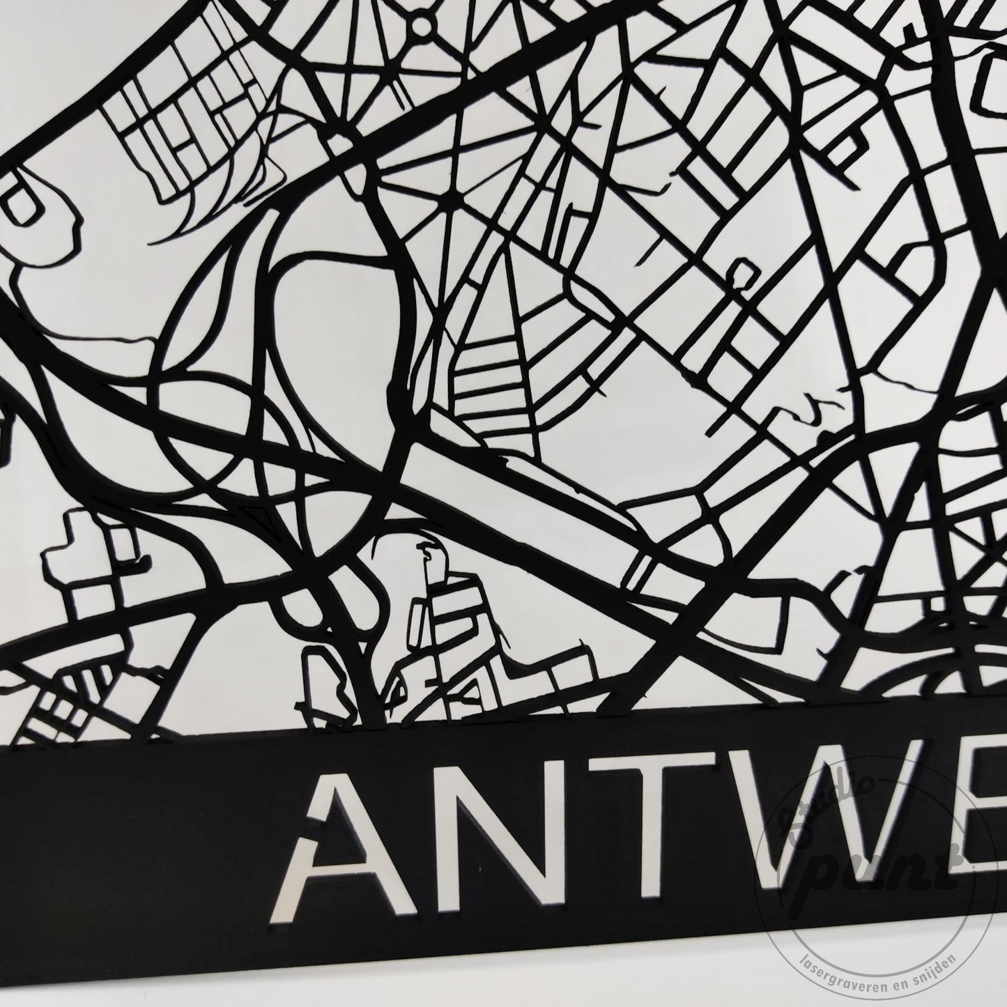 Houten Stadskaart stad Antwerpen (2000)