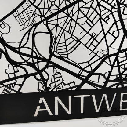Houten Stadskaart stad Antwerpen (2000)