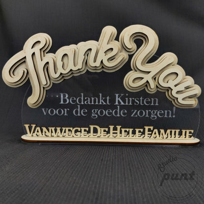 Appreciatiegeschenk Thank You - jubileum, pensioen, afscheidsgeschenk personaliseerbaar