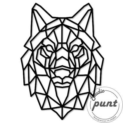 Muurdecoratie Geometrische Wolf